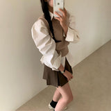 [Included underpants] Like short pleats skirt pants & skirt