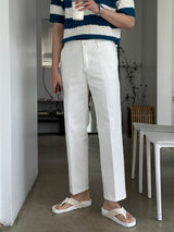 エデンスタンダードフィットデイリーコットンパンツ/Eden Standard Fit Daily Cotton Pants (3 colors)