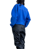 エンボスクロップドスウェット / Emboss Cropped Sweat-BLUE