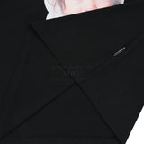 ベイビーフェイスウェーブヘア半袖Tシャツ BLACK