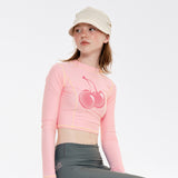 ビッグチェリークロップラッシュガード / BIG CHERRY CROP RASHGUARD [PINK]