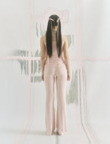 Two-tone Turtleneck Top (NUDEPINK)
