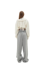 ヘリンボーンワイドパンツ/HERRINGBONE WIDE PANTS