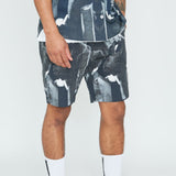 MADNESS PRINT SHORTS - BLACK (6674926239862)