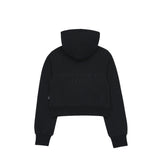 acme de la vie / Sanrio HELLO KITTY LETTERING CROP HOODIE ZIP UP BLACK
