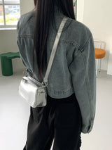 ロッケングロッシースクエアショルダークロスボディーバッグ / Loken Glossy Square Shoulder Crossbody Bag