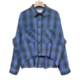 ポニーチェッカーカットクロップシャツ (2 color)