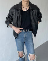 レザーキーリングネックレス / [Unisex] Leather keyring necklace