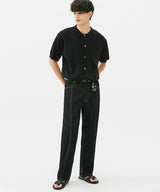 WASHING STITCH DENIM PANTS (BLACK) (6585489391734)