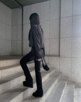 Long roof denim boots cut pants
