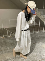 ハイジ ベルト付きクリームワンピース