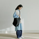 リネンロングシャツ / unisex long shirts bright denim