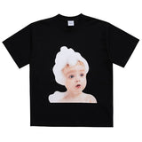 ADLV ベイビーフェイス半袖Tシャツ BLACK BUBBLE