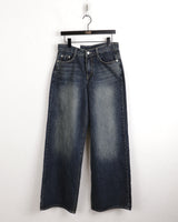 Delray back cut wide denim pants