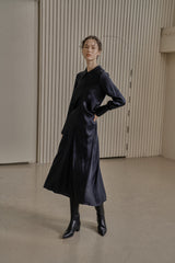ドレーパリードレス/DRAPERY DRESS_BLACK