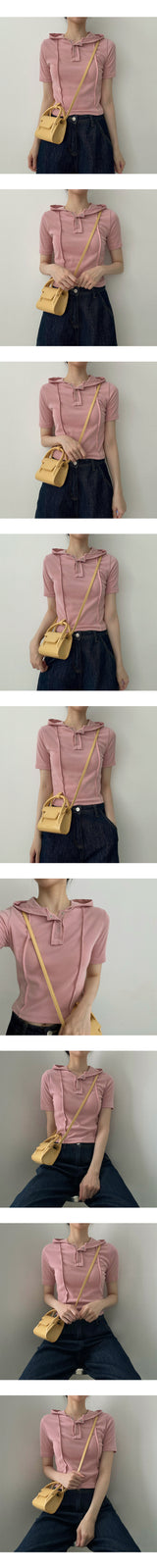 ミズスリットスナップフード半袖Tシャツ / Mizu Slit Snap Hood Short Sleeve Tee