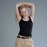 メロウ リブド スリーブレス / Mellow ribbed sleeveless