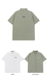 HIDE Cutting Half Sleeves Shirt (White) (6570994991222)