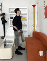 No.0198 バックルSラウンドハーフニット