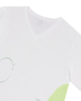 カラーブロックVネックTシャツ