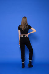 XストリングクロップドTシャツ / TOP(4653) X-string cropped tee