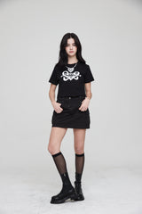 2フューリアスクラブクロップTシャツ / 2 FURIOUS CLUB CROP T-SHIRT BLACK