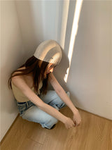 レイヤードニットチューブトップ / layered knit tube top