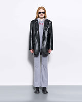  Back Patch Oversized Blazer _ Black