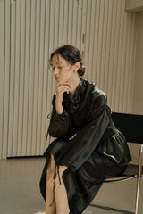 シーモアストリングブラウス/SEYMOUR STRING BLOUSE_KHAKI