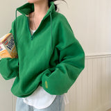 [BELLIDE MADE] TONE UP DOUBLE SIDE RAISED HALF NECK SWEAT