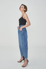 セミバギーフィットダブルOBデニムパンツ / SEMI BAGGY FIT DOUBLE OB DENIM PANTS [6877]