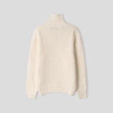 EN knob warmer half zip-up knitwear (4 colors)