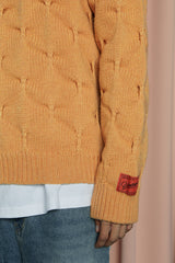 EMBOSSING CLOVER KNIT / SALMON