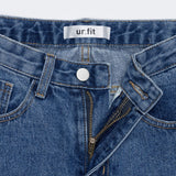ワイドフィットスリットデニムパンツ/WIDE FIT SLIT MEDIUM BLUE DENIM PANTS [16634]
