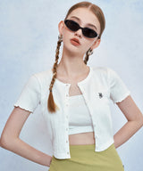 HIDE Tube Top Cardigan (White) (6570969956470)