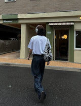コールドリネンワイドデニムパンツ (2 color)