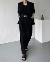 CR スローリネン半袖ジャケット / CR Slow Linen Half Sleeve Jacket (2 colors)