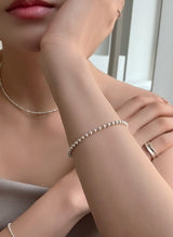 [92.5silver] bold wave baby open ring
