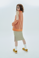 ホールカラーニット / hole collar knit_orange