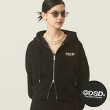ODSDロゴクロップドフードジップアップ / ODSD LOGO SWEAT CROPPED HOOD ZIP-UP - 4COLOR