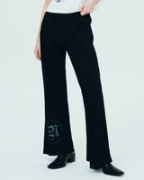 ROMAN TYPO PLEATS PANTS-BLACK (6680869765238)