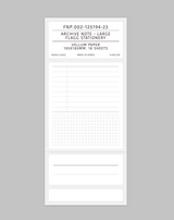 Archive Note - Large Paper File