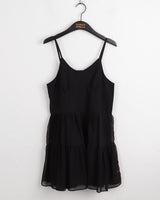 Chuse Chiffon Cancan Flare Sleeveless Mini Dress