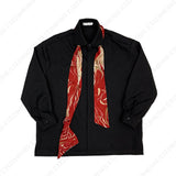MO マーベルスカーフアイレットシャツ / MO Marvel Scarf Eyelet Shirt (3 colors)