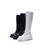 Lace-Up Walker Boots(Black)