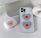 ブラーハートビームブルーフォーンケース / Blur Heart Beam blue Phone Case