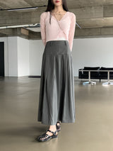フィッションツーウェイプリーツロングスカート / Fiction two-way pleated long skirt