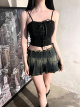 910. ハートレースコルセットトップ / 910. Heart lace corset top (2color)