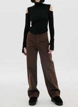 ショルダースプリットウォーマーポーラーTシャツ/Shoulder split warmer polar T-shirt (4color)
