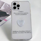 ハートフォンケース / White heart phone case